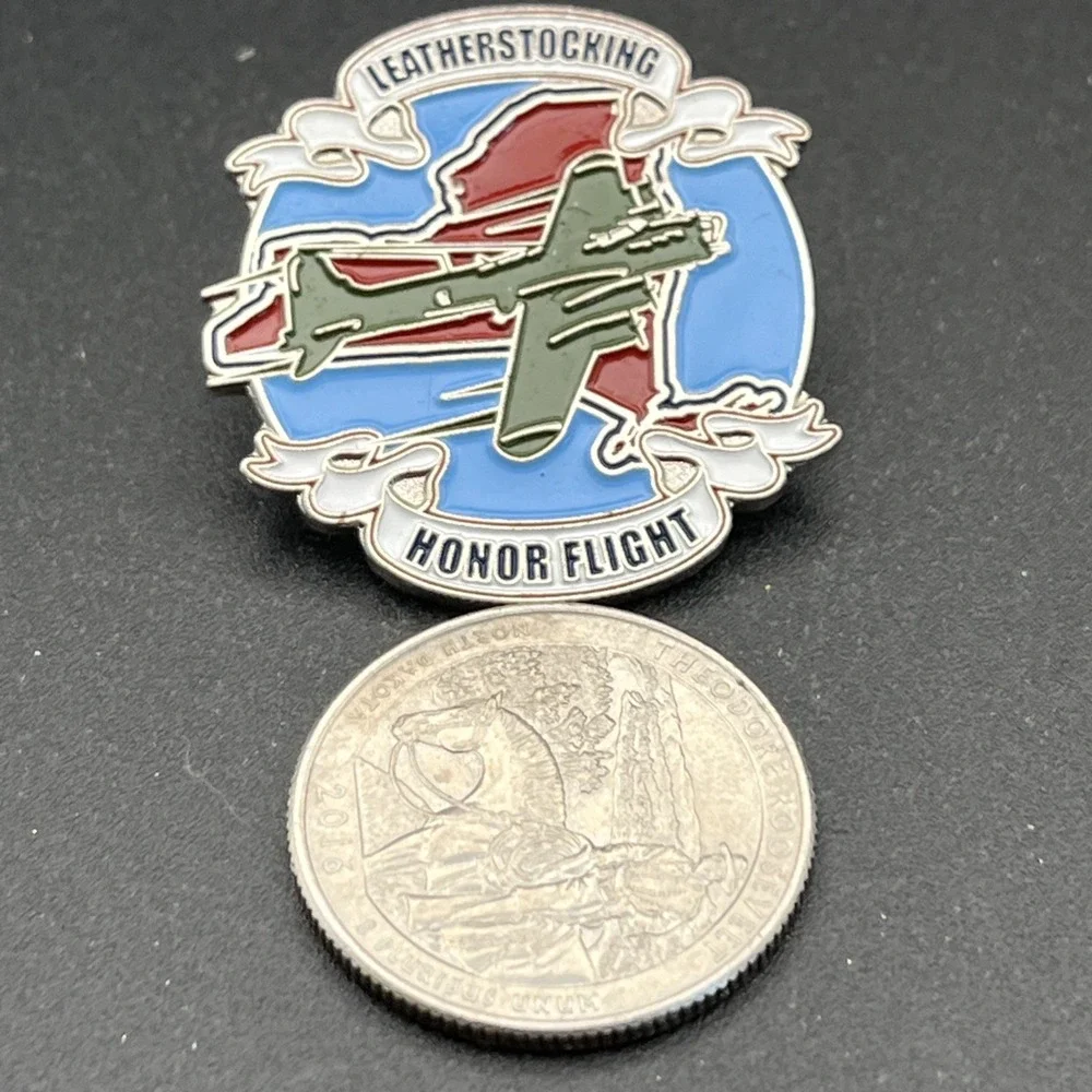 Leatherstocking Honor Flight Airplane Lapel Hat‎ Pin